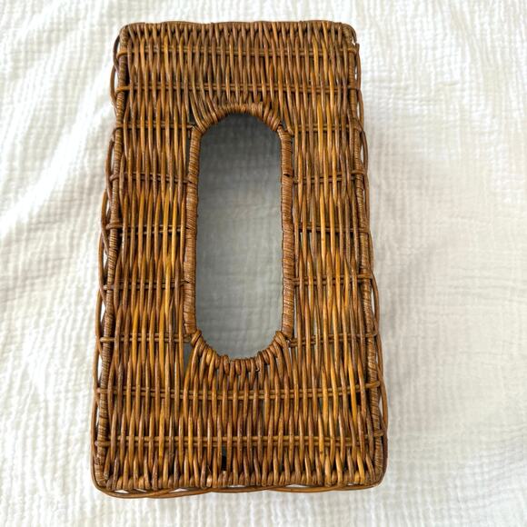 Wicker Tissue Box Cover Rectangle 10 x 5.5 x 3.5 - Picture 2 of 12